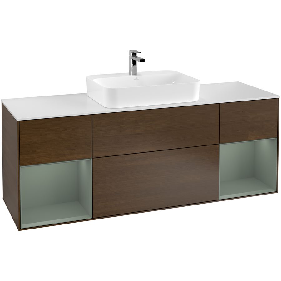 Wastafelonderkast Finion 1600x603x501mm W.Veneer F451GMGN