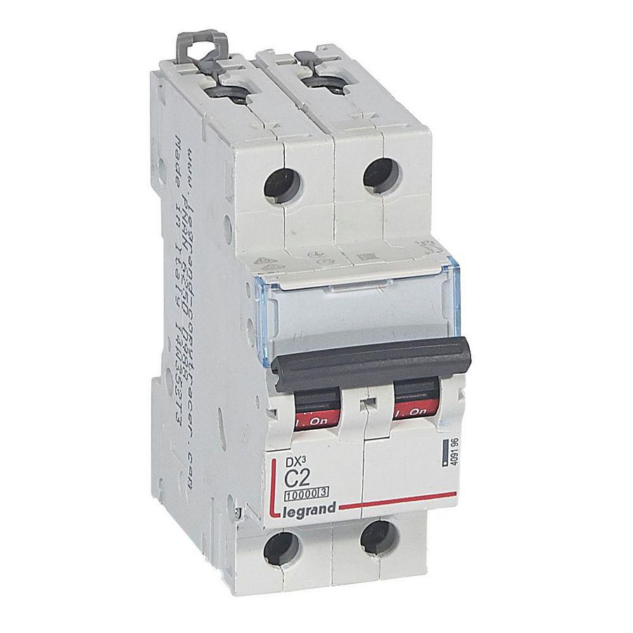 Installatieautomaat MCB DX³ 2-polig C-karakteristiek 2A 10000A