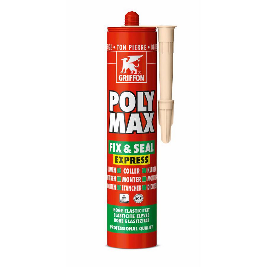 Montagelijm/afdichtingskit POLY MAX FIX & SEAL EXPRESS beige koker a  425G VVE=12