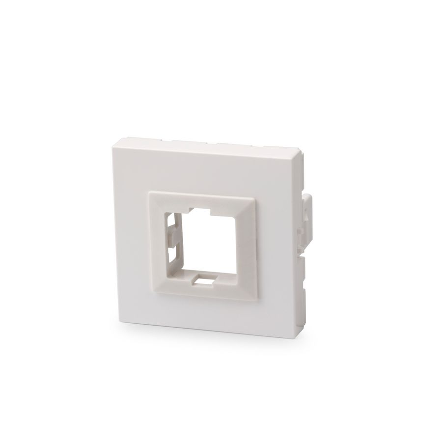 Inzetplaatje M45 tbv 1x Avaya uitsp. wit RAL9003