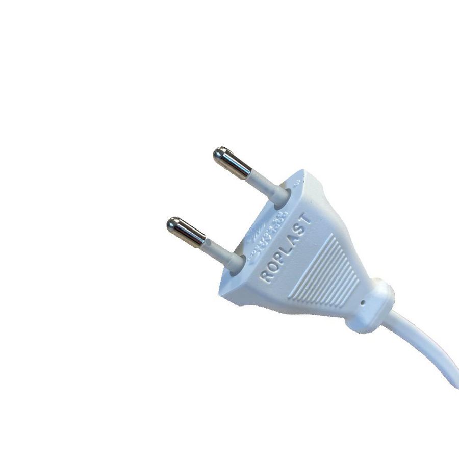 Eurosnoer H03VVH2-F 2G0,75 wit 0,5m.