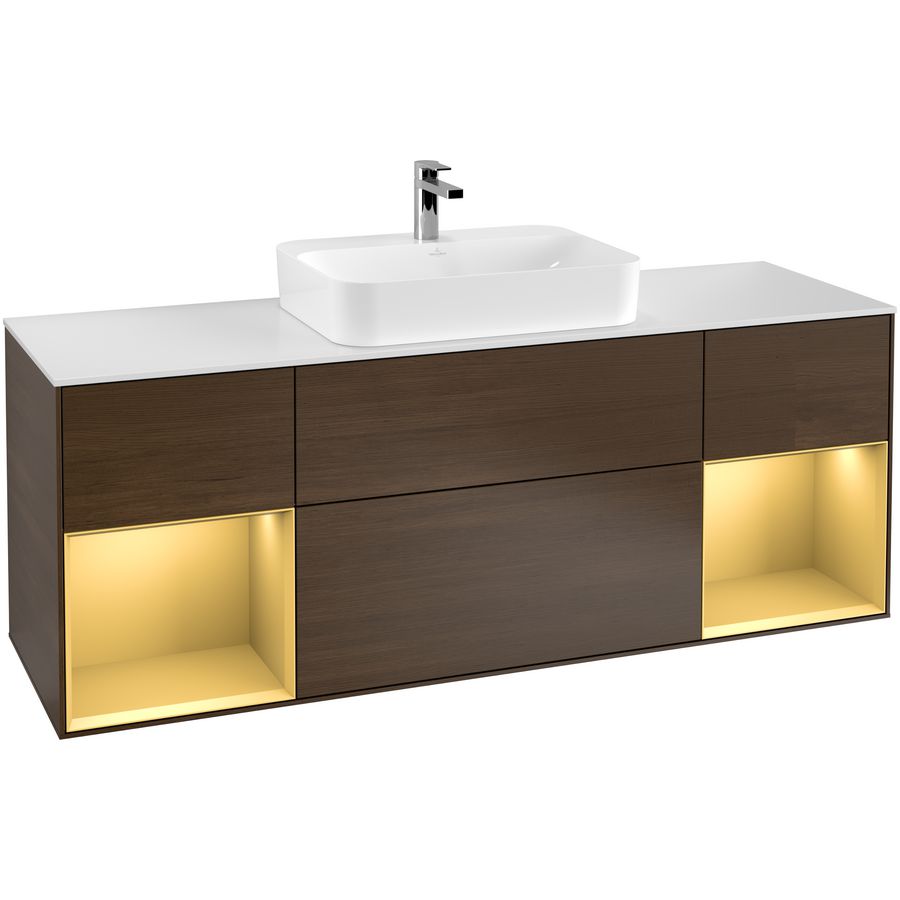 Wastafelonderkast Finion 1600x603x501mm W.Veneer F451HFGN