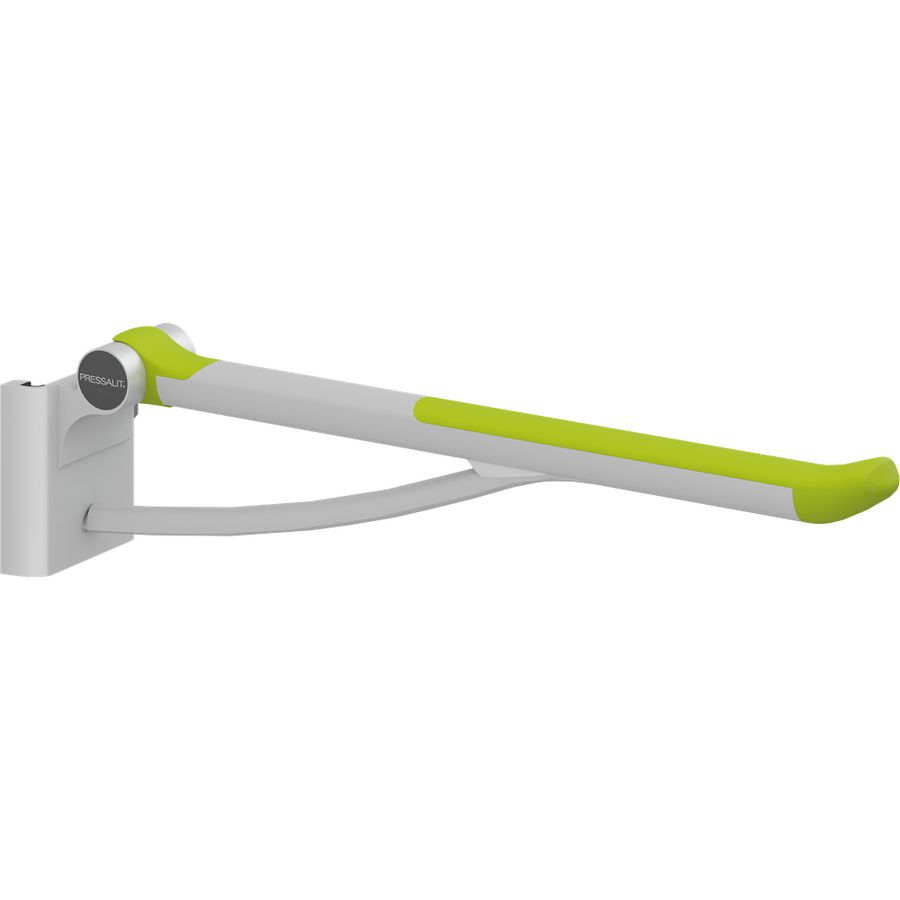Toiletsteun verstelbaar rechts v. montage op wandrail 700mm lime green