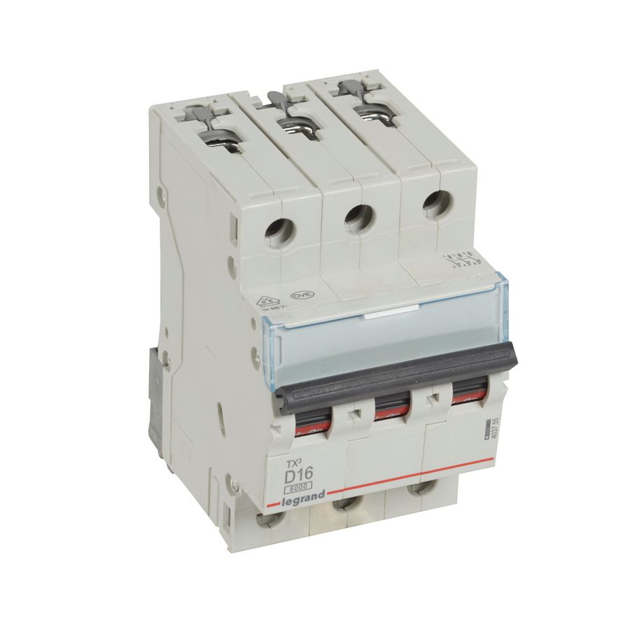 Installatieautomaat MCB TX3 3-polig D-karakteristiek 16A 6000A