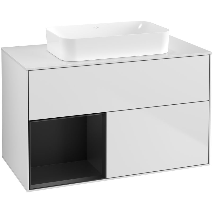 Wastafelonderkast Finion 1000x603x501mm White Matt Lacquer F651PDMT