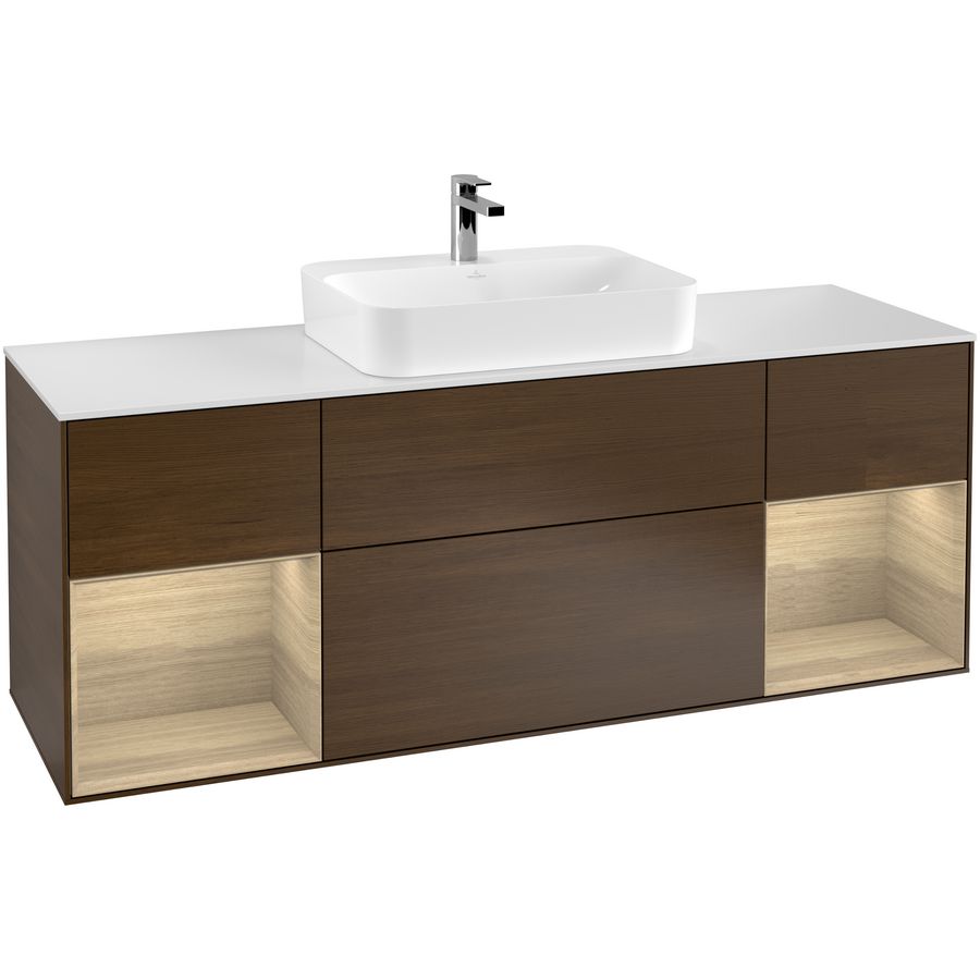 Wastafelonderkast Finion 1600x603x501mm W.Veneer F451PCGN
