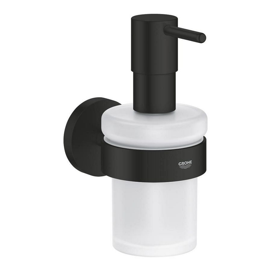Start zeepdispenser met houder mat zwart