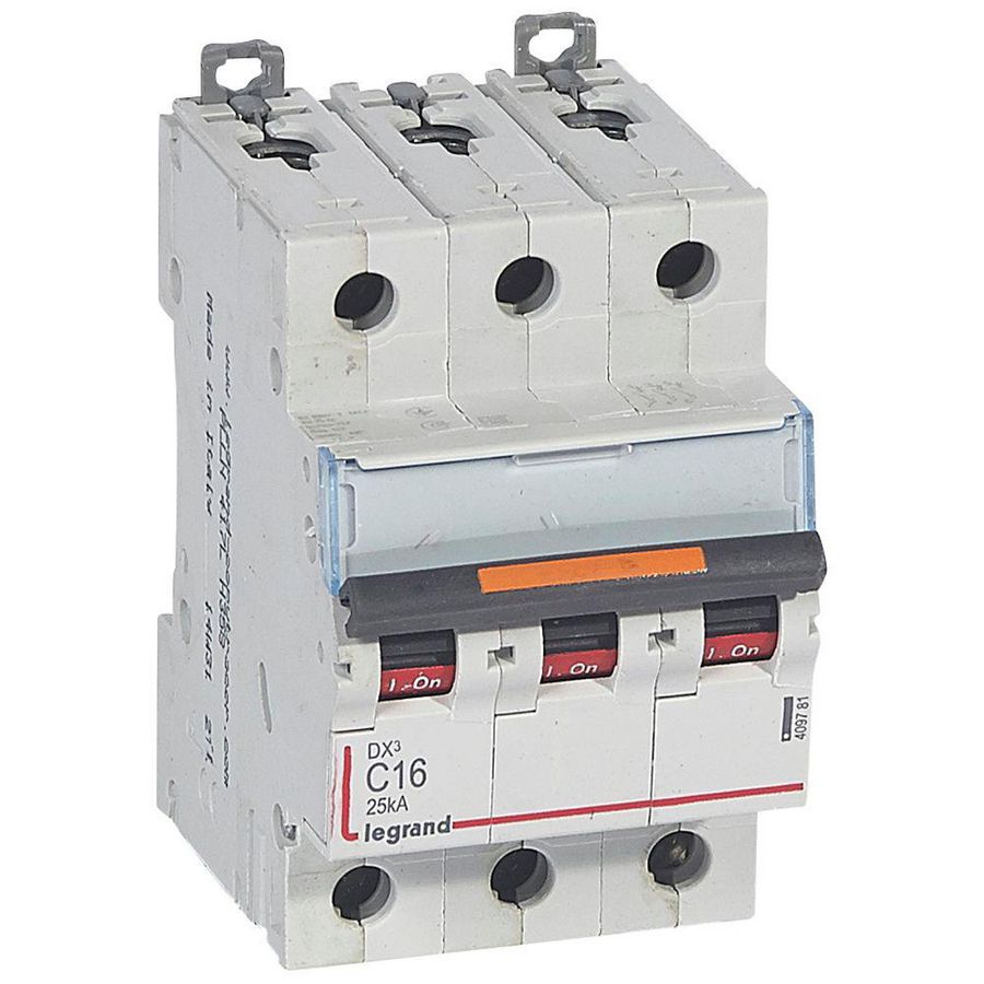 Installatieautomaat 3-polig C-karakteristiek 16A 25kA DX³ DIN