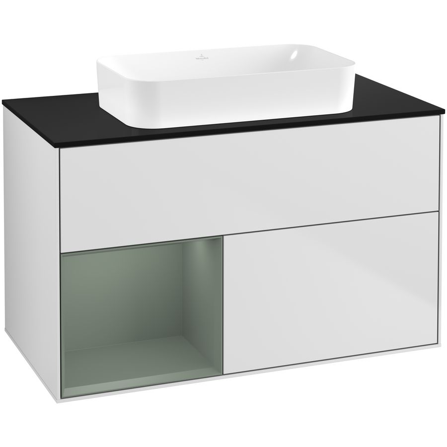 Wastafelonderkast Finion 1000x603x501mm White Matt Lacquer F652GMMT