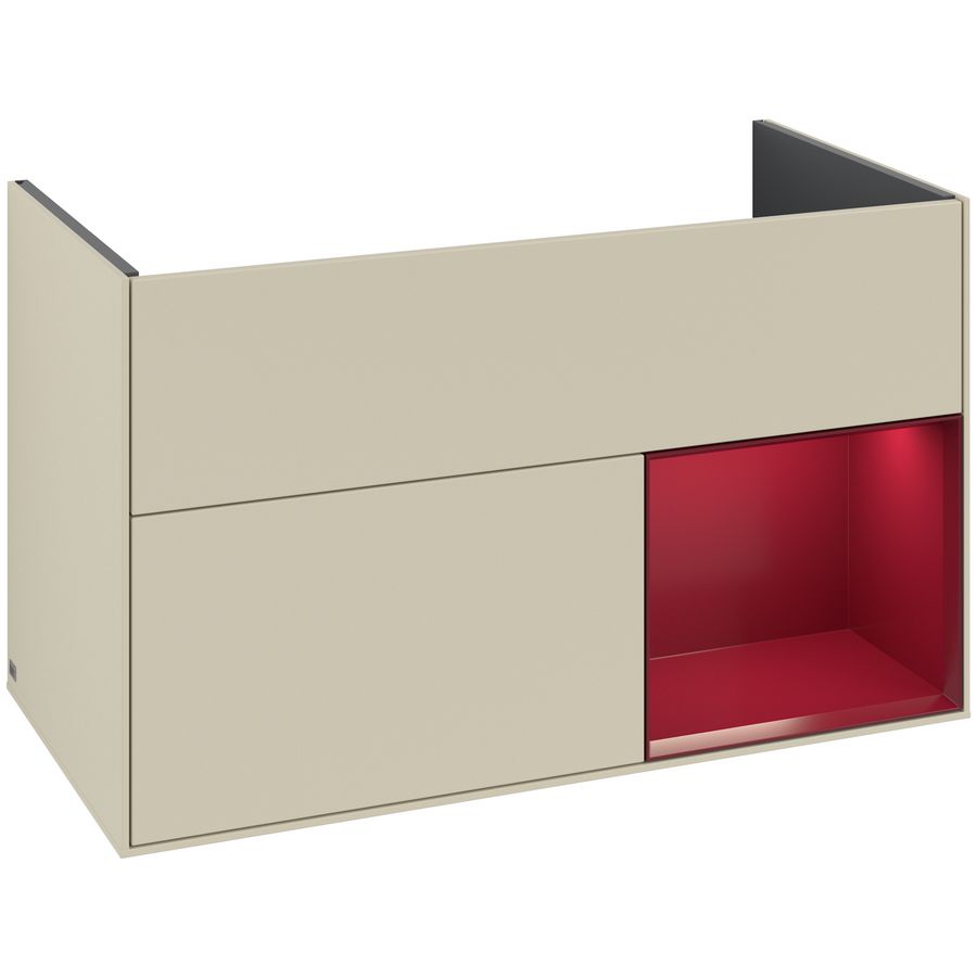 Wastafelonderkast Finion 996x591x498mm S.Grey Matt Lacquer F040HBHJ