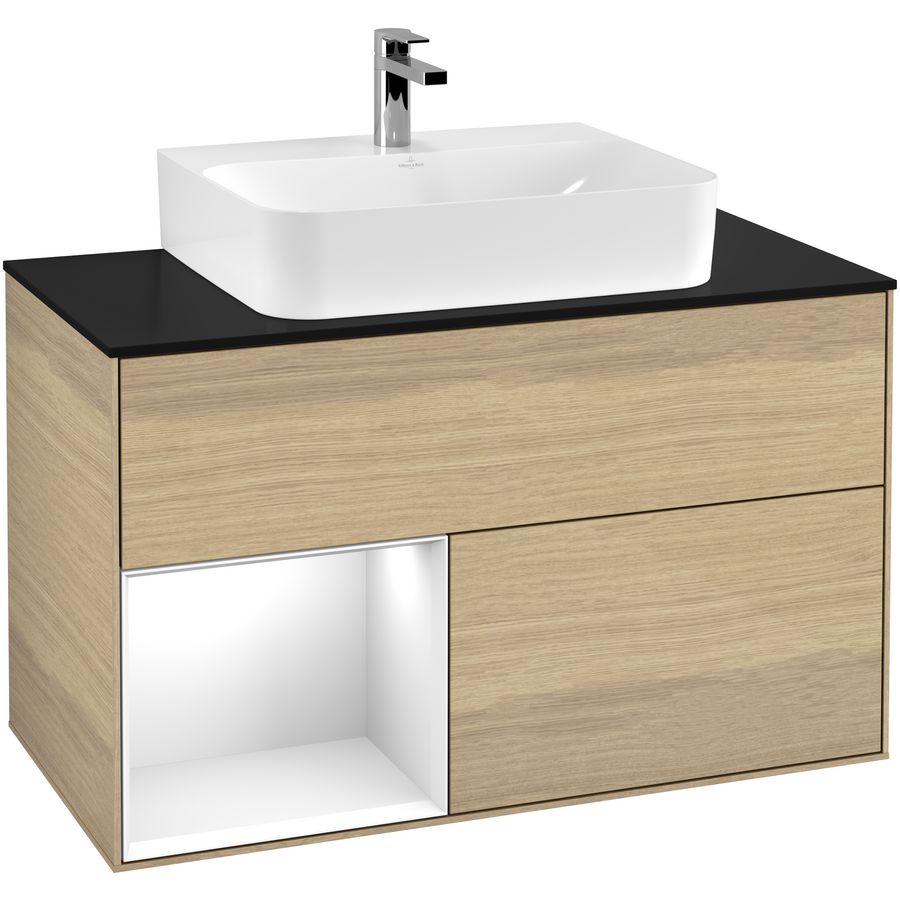 Wastafelonderkast Finion 1000x603x501mm Oak Veneer F112GFPC