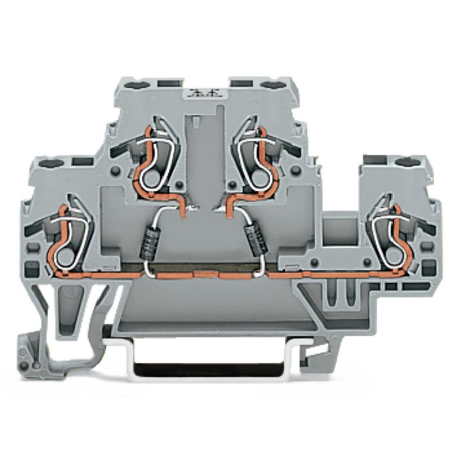 Moduleklem 2-etage 2 dioden 1N4007 grijs VVE=50