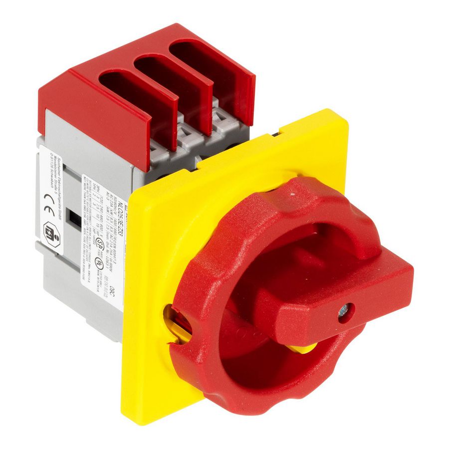 Hoofdschakelaar nood-uit 16A 3-polig 4-gats frontmontage A532244