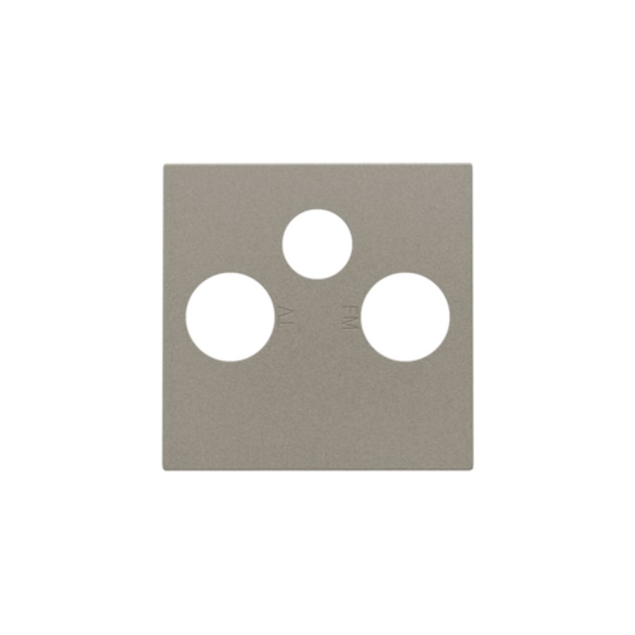 Afwerkingsset 2 enkelvoudige coaxaans. TV/FM/Satt. Bronze