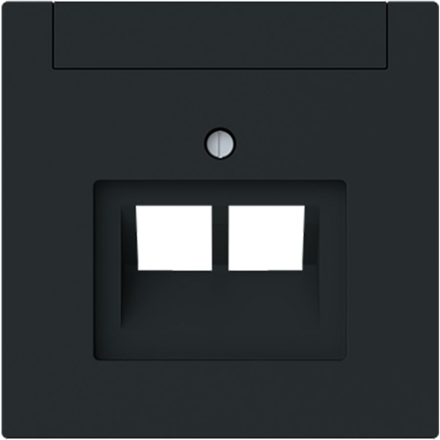 Centraalplaat voor datadoos 2 x RJ45 art-matzwart (1803-02-45M)