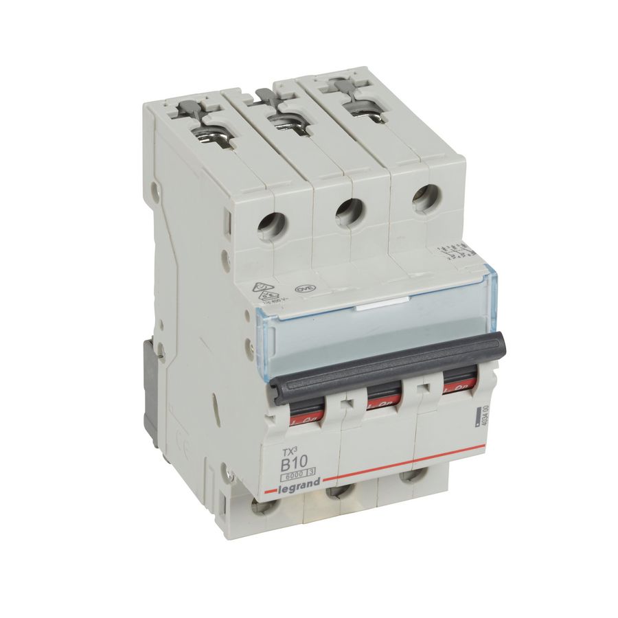 Installatieautomaat MCB TX3 3-polig B-karakteristiek 10A 6000A