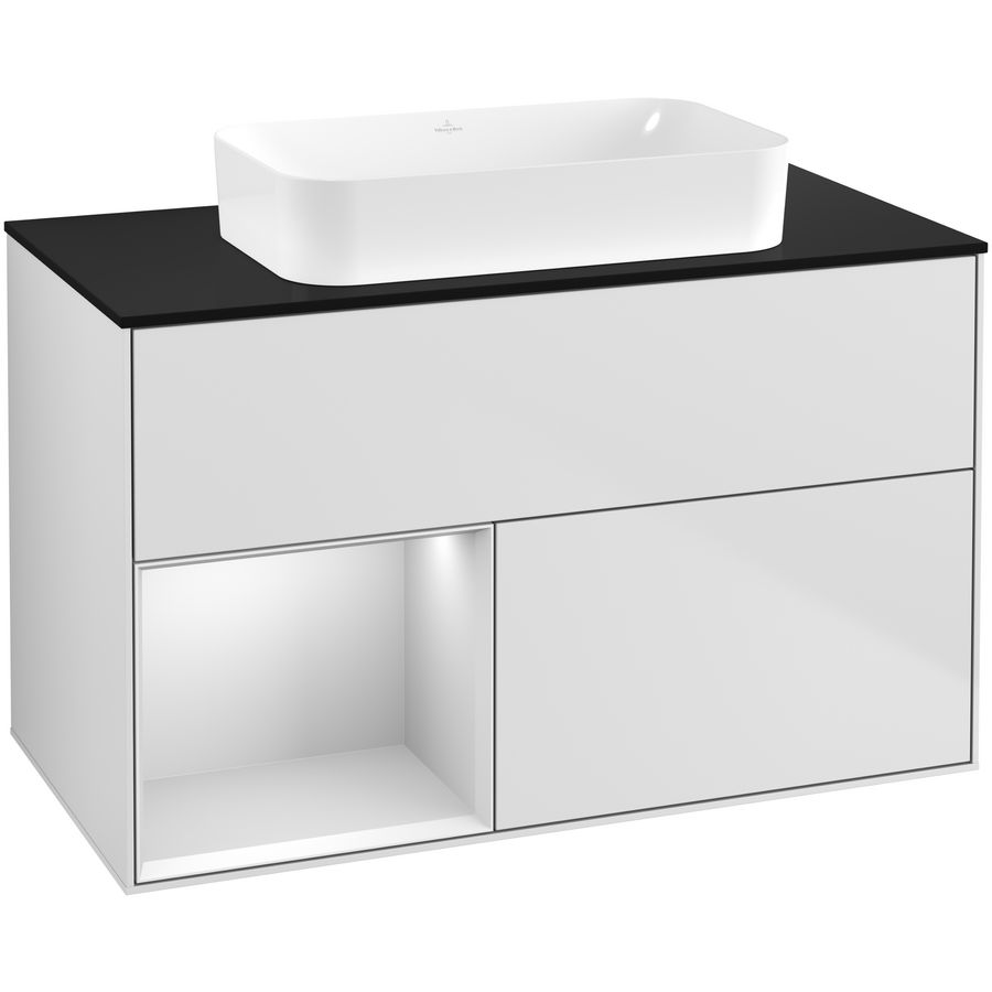 Wastafelonderkast Finion 1000x603x501mm White Matt Lacquer F652MTMT