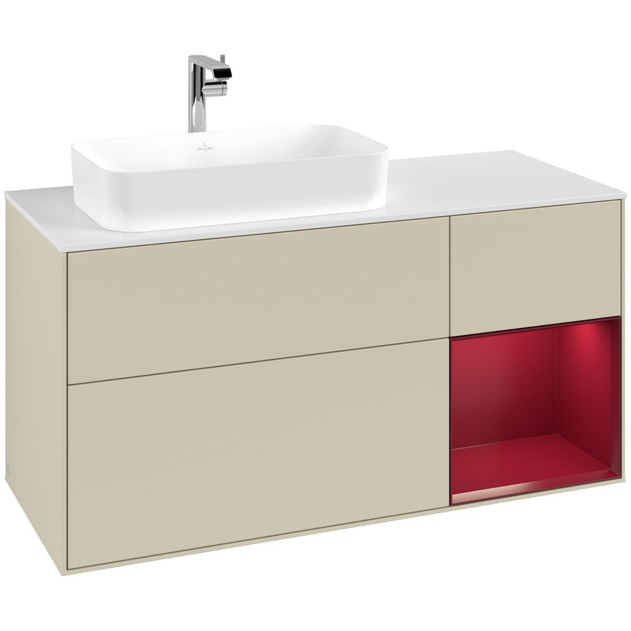 Wastafelonderkast Finion 1200x603x501mm S.Grey Matt Lacquer F281HBHJ