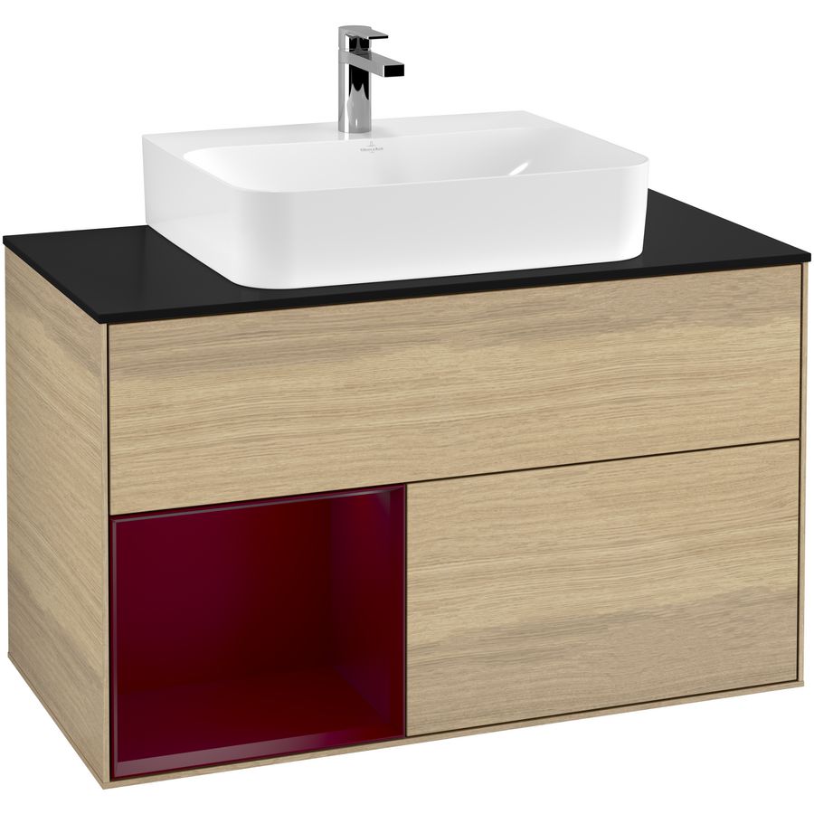 Wastafelonderkast Finion 1000x603x501mm Oak Veneer F112HBPC