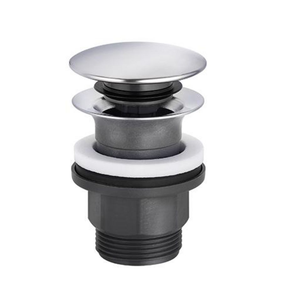AFVOERPLUG 5/4" PUSH M.OVERLOOP CHR