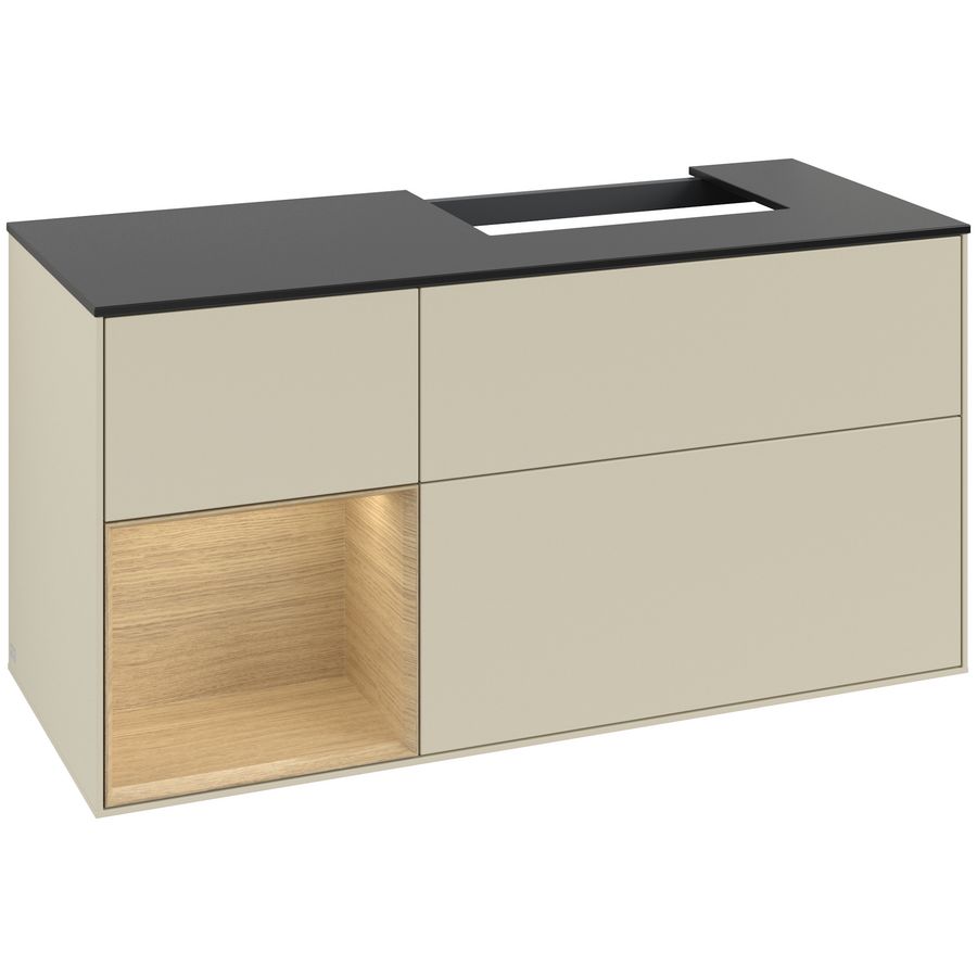 Wastafelonderkast Finion 1200x603x501mm S.Grey Matt Lacquer G142PCHJ