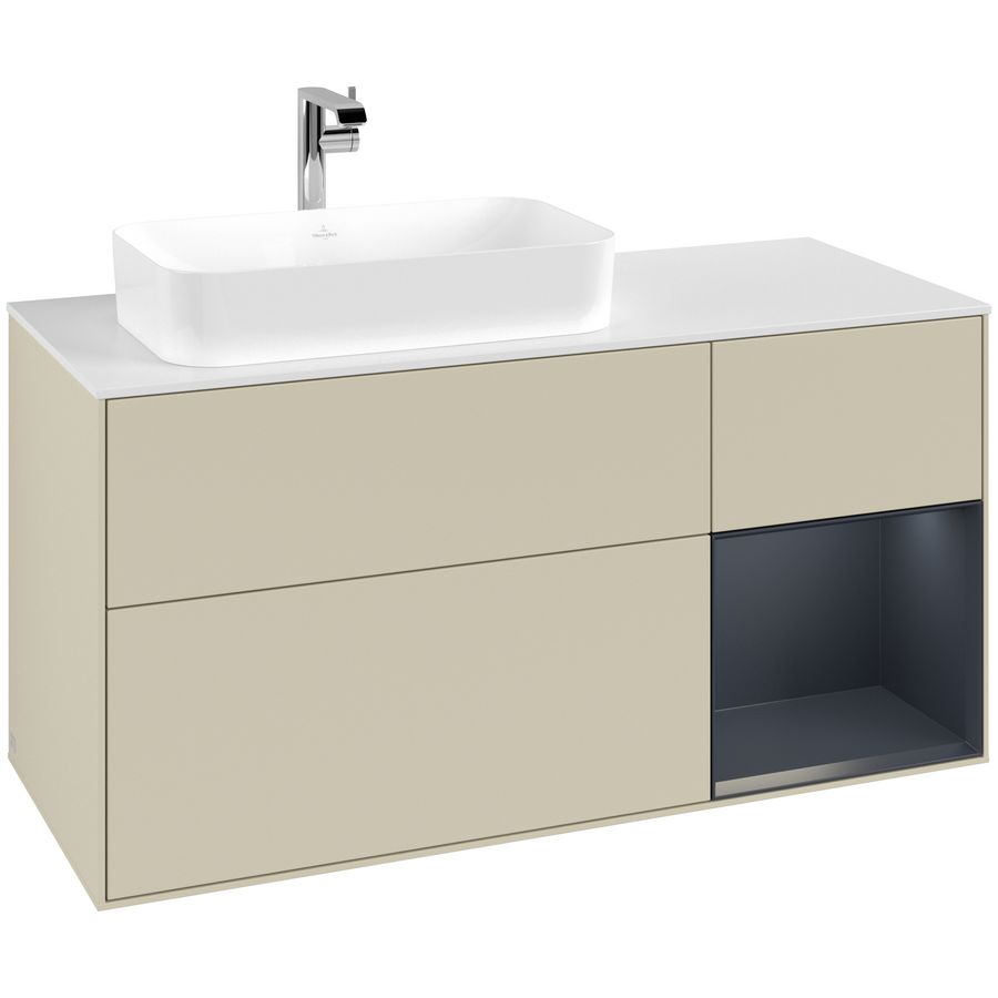 Wastafelonderkast Finion 1200x603x501mm S.Grey Matt Lacquer F281HGHJ