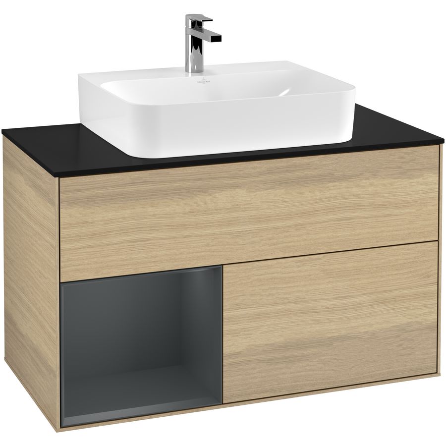 Wastafelonderkast Finion 1000x603x501mm Oak Veneer F112HGPC
