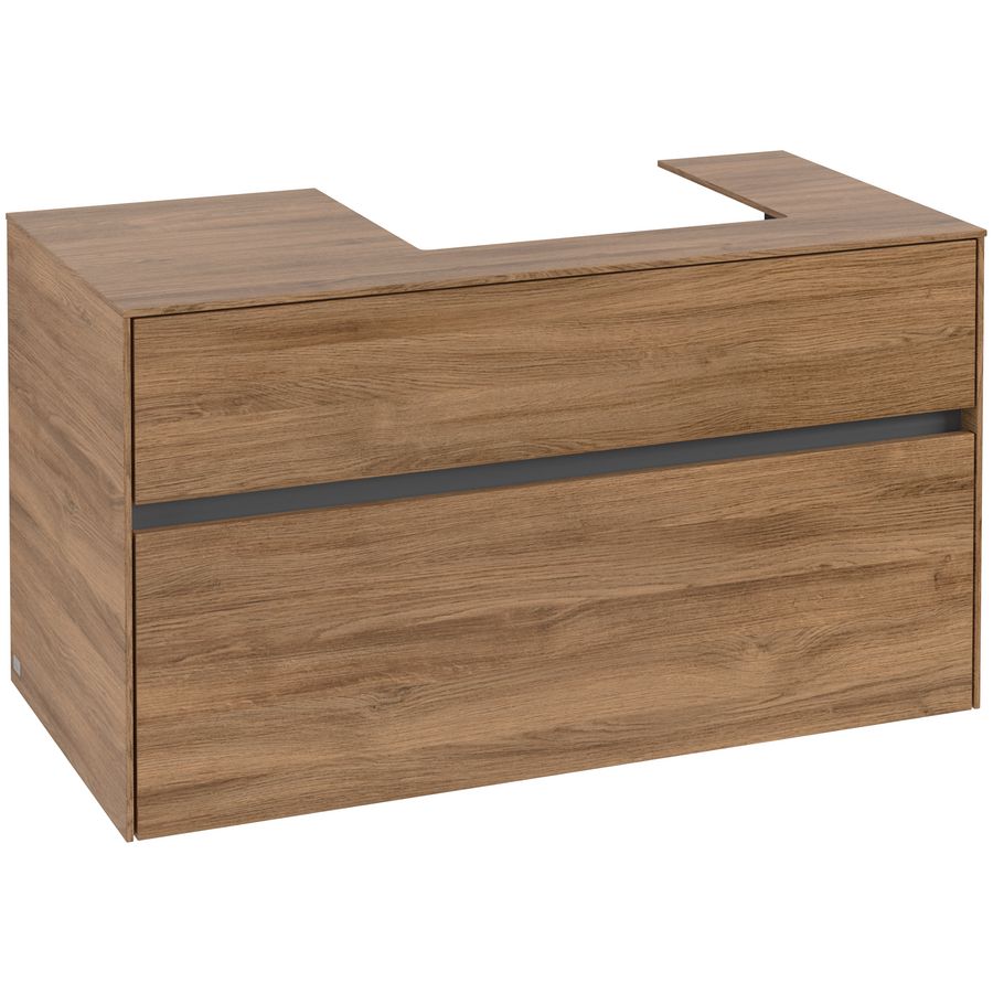 Wastafelonderkast Collaro 1000x548x500mm Oak Kansas C01500RH