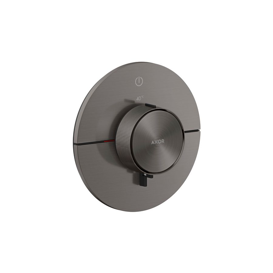 Thermafbouwdeel 1F rond Brushed Black Chrome ShowerSelect ID