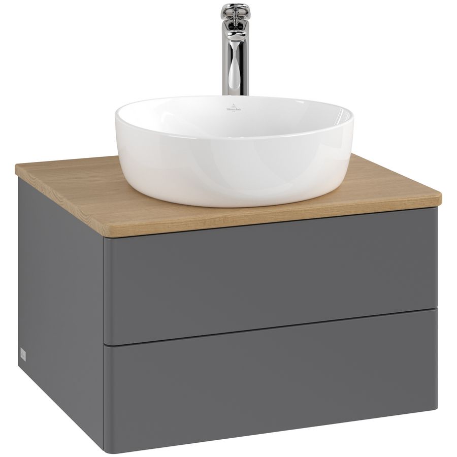 Wastafelonderkast Antao 600x360x500mm Antr. Matt Lacquer K18051GK