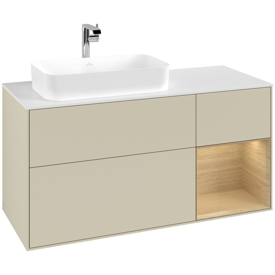 Wastafelonderkast Finion 1200x603x501mm S.Grey Matt Lacquer F281PCHJ