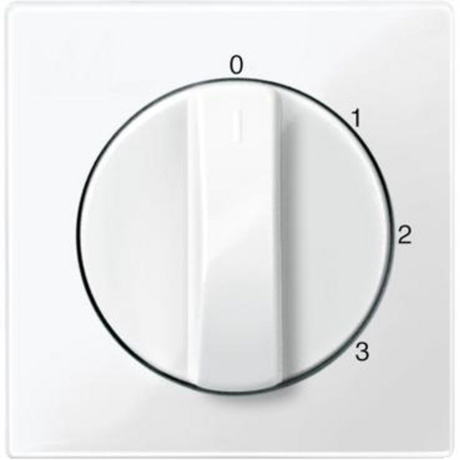CentRALplate three-step rotary switch polar white glossy