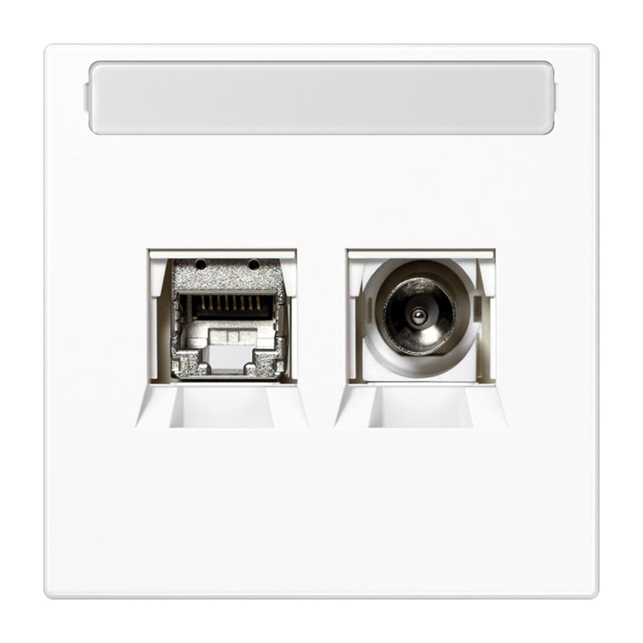 Aansluitdoos coax/RJ45 LS990 alpin wit