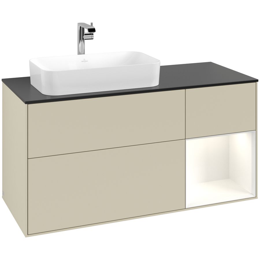 Wastafelonderkast Finion 1200x603x501mm S.Grey Matt Lacquer F282GFHJ