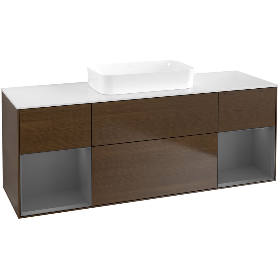 Wastafelonderkast Finion 1600x603x501mm W.Veneer F741GKGN