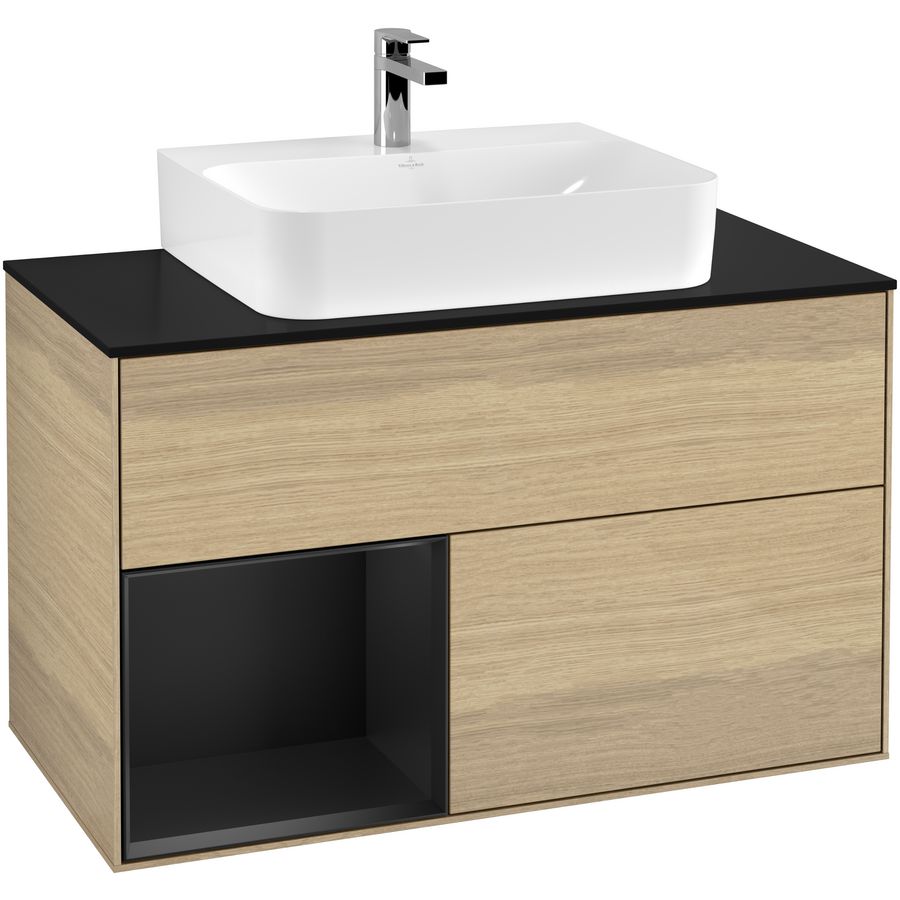 Wastafelonderkast Finion 1000x603x501mm Oak Veneer F112PDPC