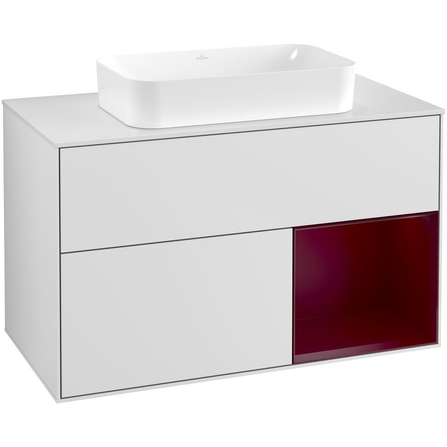 Wastafelonderkast Finion 1000x603x501mm White Matt Lacquer F661HBMT