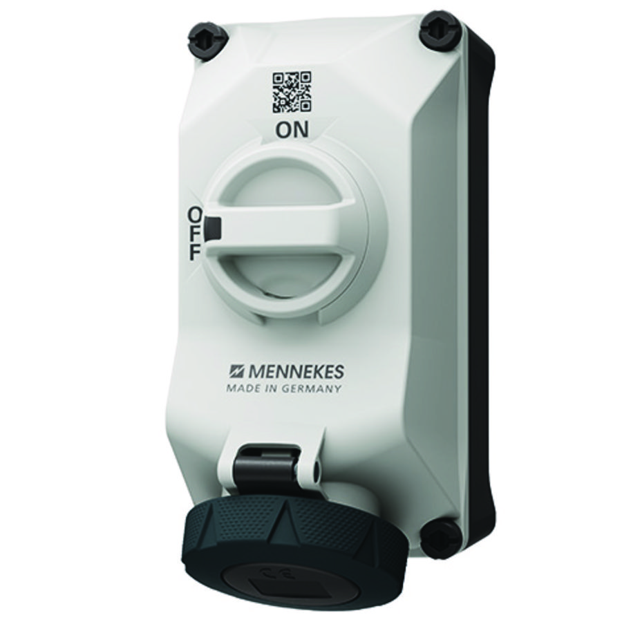 Wandcontactdoos 32A 4-polig  7H 500V IP67 DUO