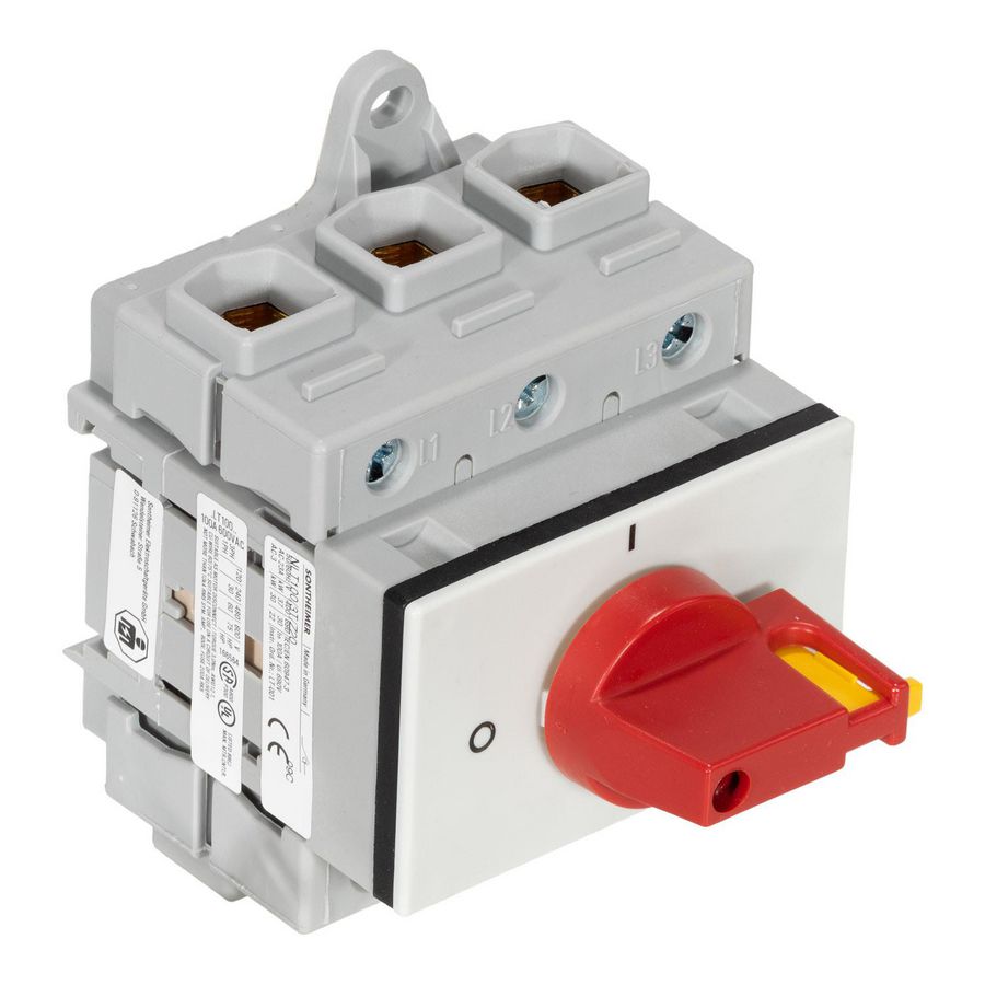 Hoofdschakelaar nood-uit 100A 3-polig DIN-rail montage
