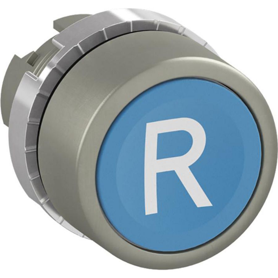 Drukknop terugverend R blauw