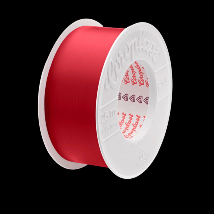 Rol a 10m. pvc isolatietape 15mm type 302 VDE rood