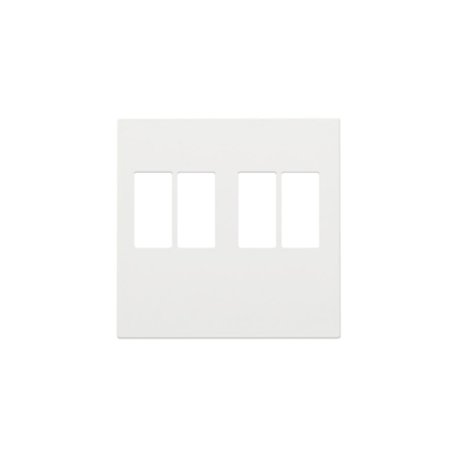 Afwerkingsset 2-voudige luidsprekeraansl. white coated