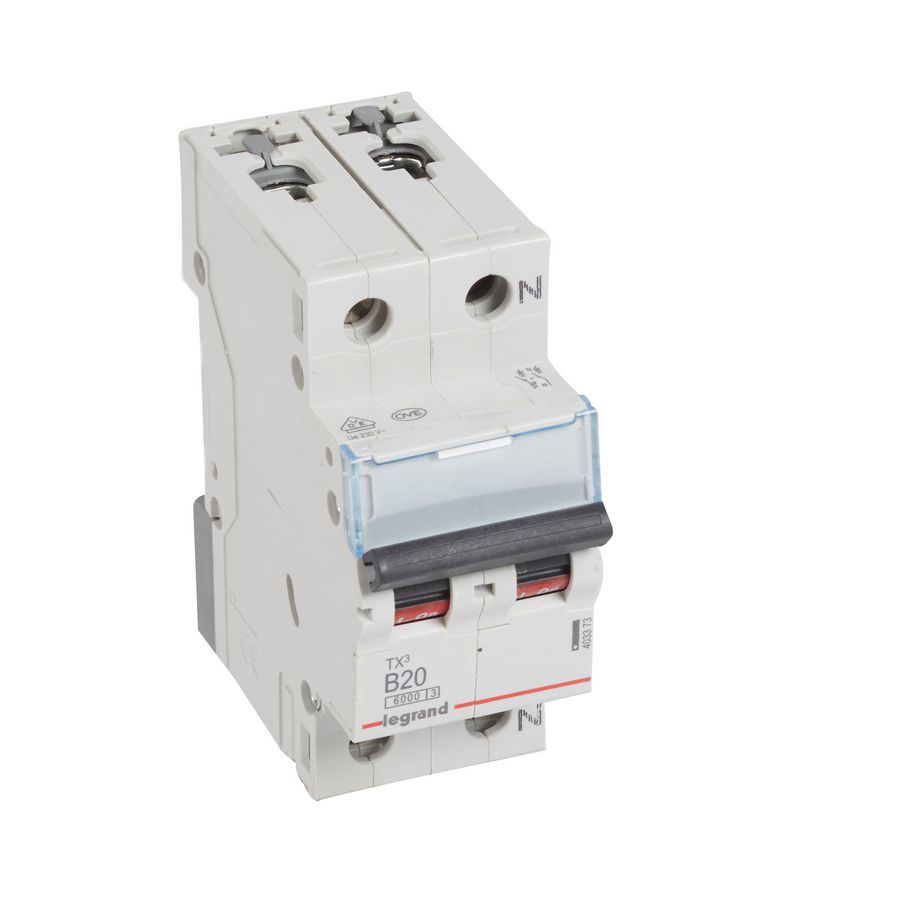 Installatieautomaat MCB TX3 1-polig + Nul B-karakteristiek 20A 6000A
