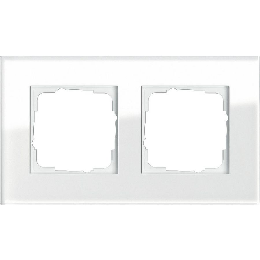 Afdekraam 2-v Gira Esprit gl.wit