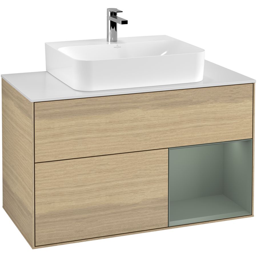 Wastafelonderkast Finion 1000x603x501mm Oak Veneer F121GMPC