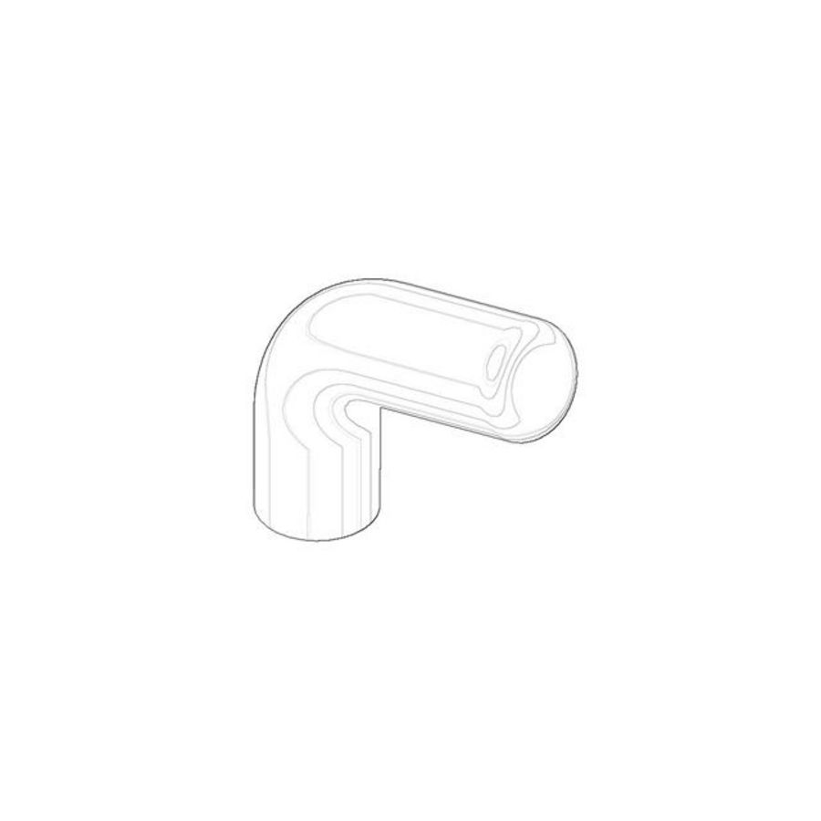 Trek aan de knop v. afvoer. 25x8x23mm chr