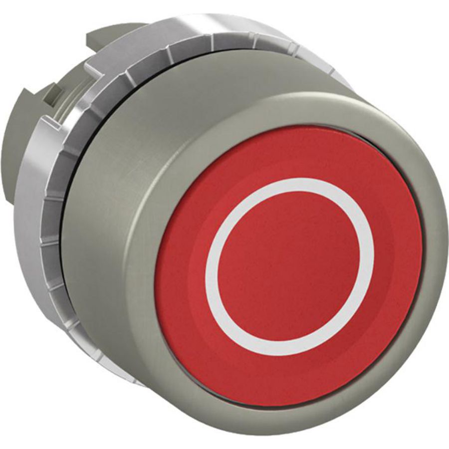 Drukknop terugverend O rood