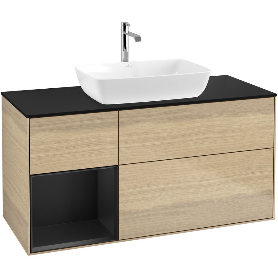 Wastafelonderkast Finion 1200x603x501mm Oak Veneer G822PDPC