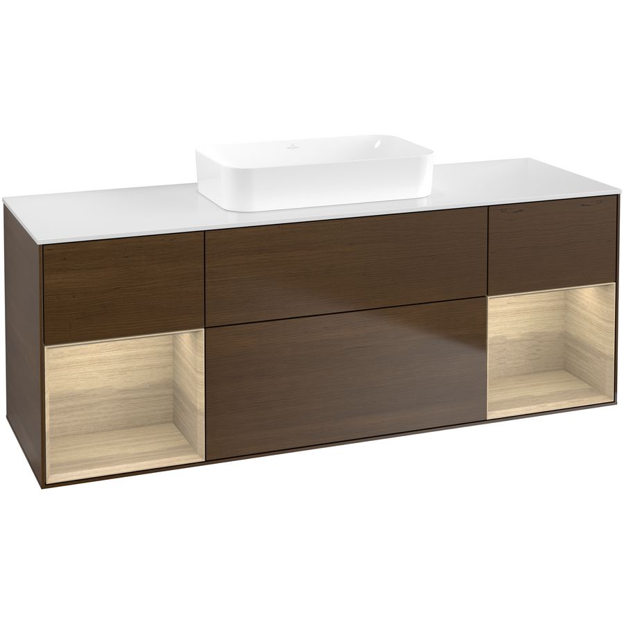 Wastafelonderkast Finion 1600x603x501mm W.Veneer F741PCGN