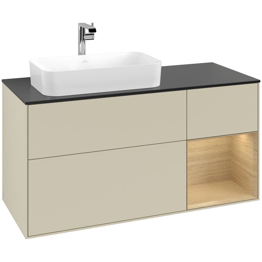 Wastafelonderkast Finion 1200x603x501mm S.Grey Matt Lacquer F282PCHJ